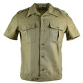 Camisa del ejército húngaro genuino Oficial de color caqui Manga corta Hungría Militar NUEVO