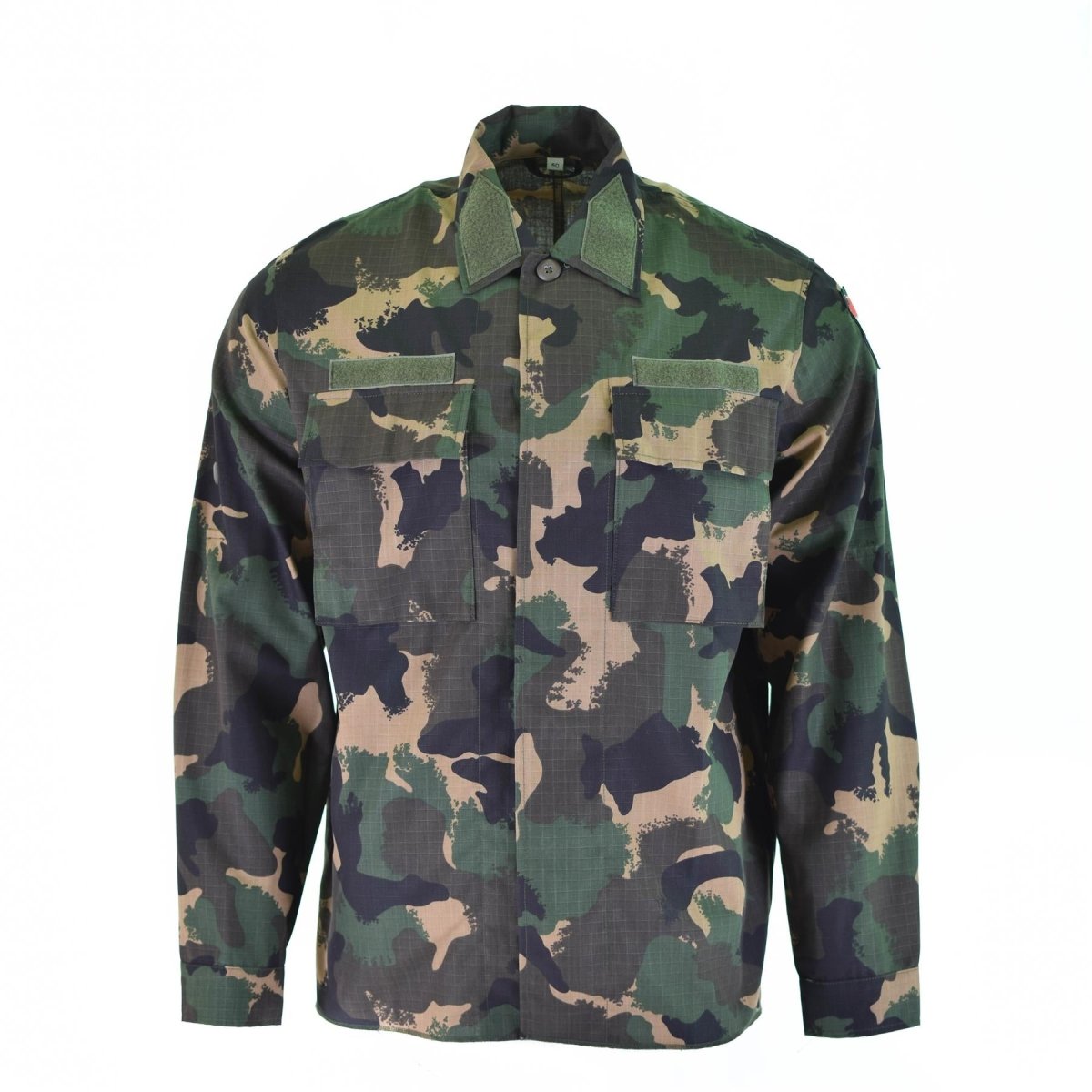 Genuina camisa del ejército húngaro M90 4 Color Camuflage Manga larga Militara NUEVO