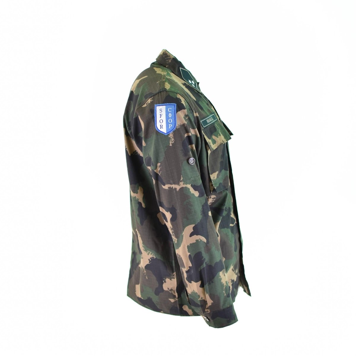Genuina camisa del ejército húngaro M90 4 Color Camuflage Manga larga Militara NUEVO