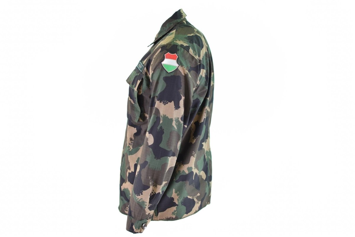 Genuina camisa del ejército húngaro M90 4 Color Camuflage Manga larga Militara NUEVO