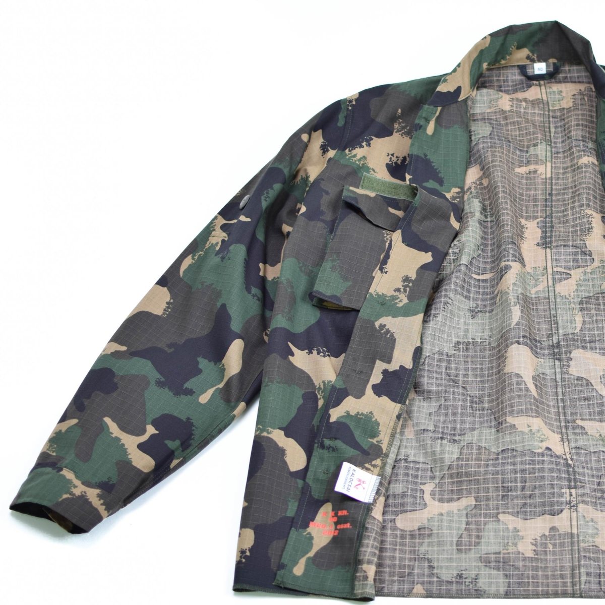 Genuina camisa del ejército húngaro M90 4 Color Camuflage Manga larga Militara NUEVO