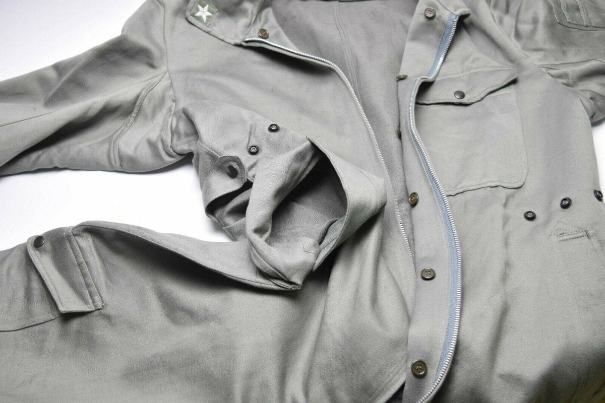 Genuino ejército italiano Coverall Traje Military Gray General Jumpsit General Zip Front New