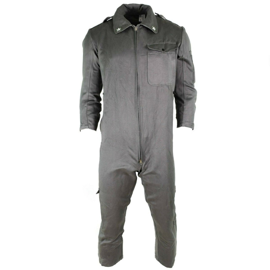 Genuino ejército italiano Coverall Traje Military Gray General Jumpsit General Zip Front New
