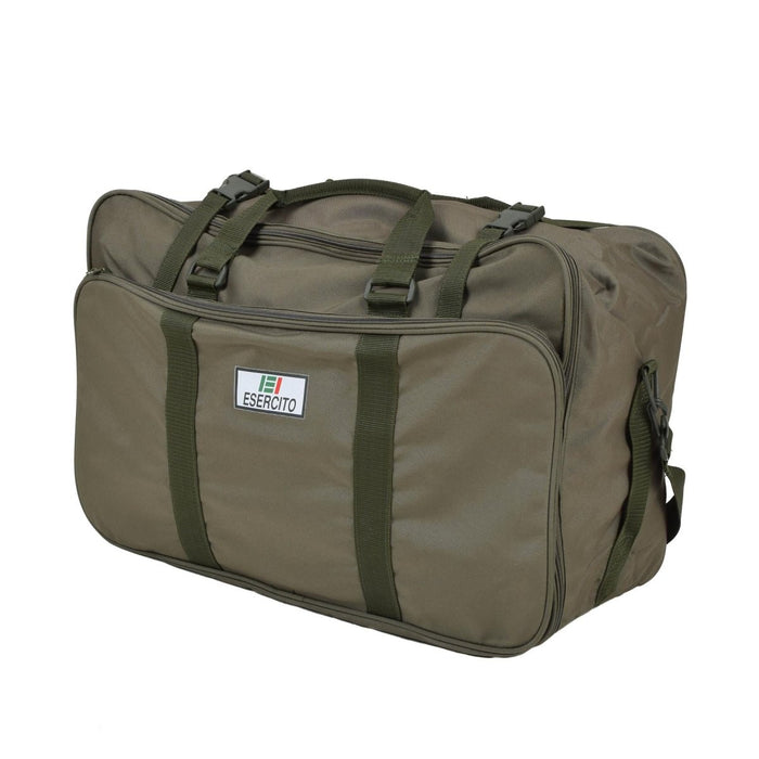 Bolsa de lona genuina del ejército italiano 60l Esercito Logo Correas ajustables Oliva - GoMilitar
