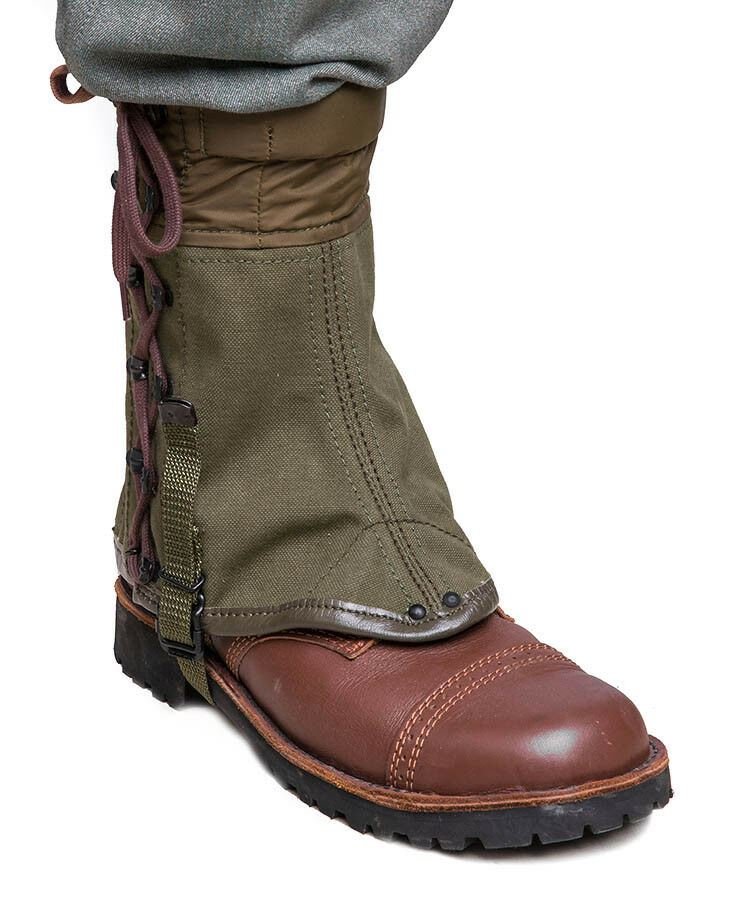 Gaiters del ejército italiano genuino lienzo od ultive senderismo excedente militar M70 combate