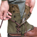 Gaiters del ejército italiano genuino lienzo od ultive senderismo excedente militar M70 combate