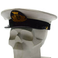 Genuino ejército italiano Armada Pico Pico Cap Foraje de marina White Marines Gat.