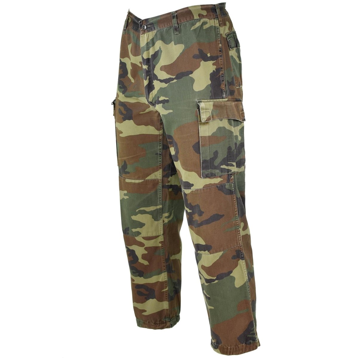 Pantalones del ejército italiano genuino Combate Combat de algodón Camuflaje de bosque de algodón Pantalones de campo