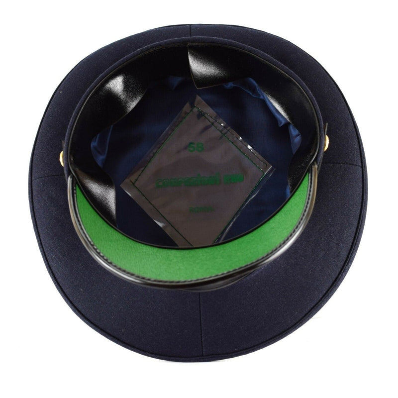 Genuine Italian Army Peaked Cap Military Air Force Visor Forage Cap Blue - GoMilitar