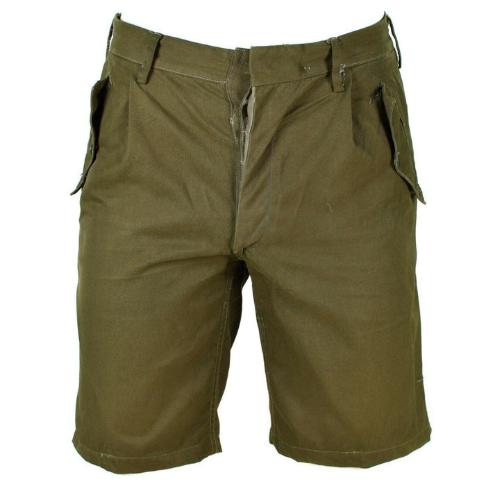 Pantalones cortos genuinos del ejército italiano Khaki Chino Bermudas de campo militar vintage BDU - GoMilitar