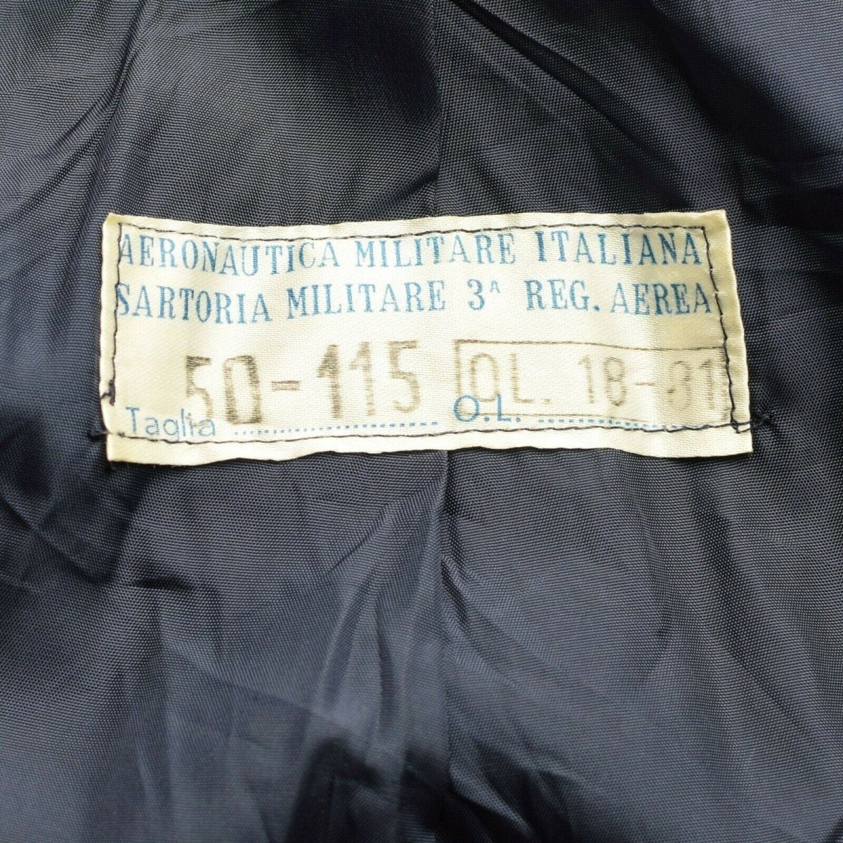 Genuine italiano del ejército italiano Overpintería azul Oficial militar de la Fuerza Aérea de la Fuerza Aérea