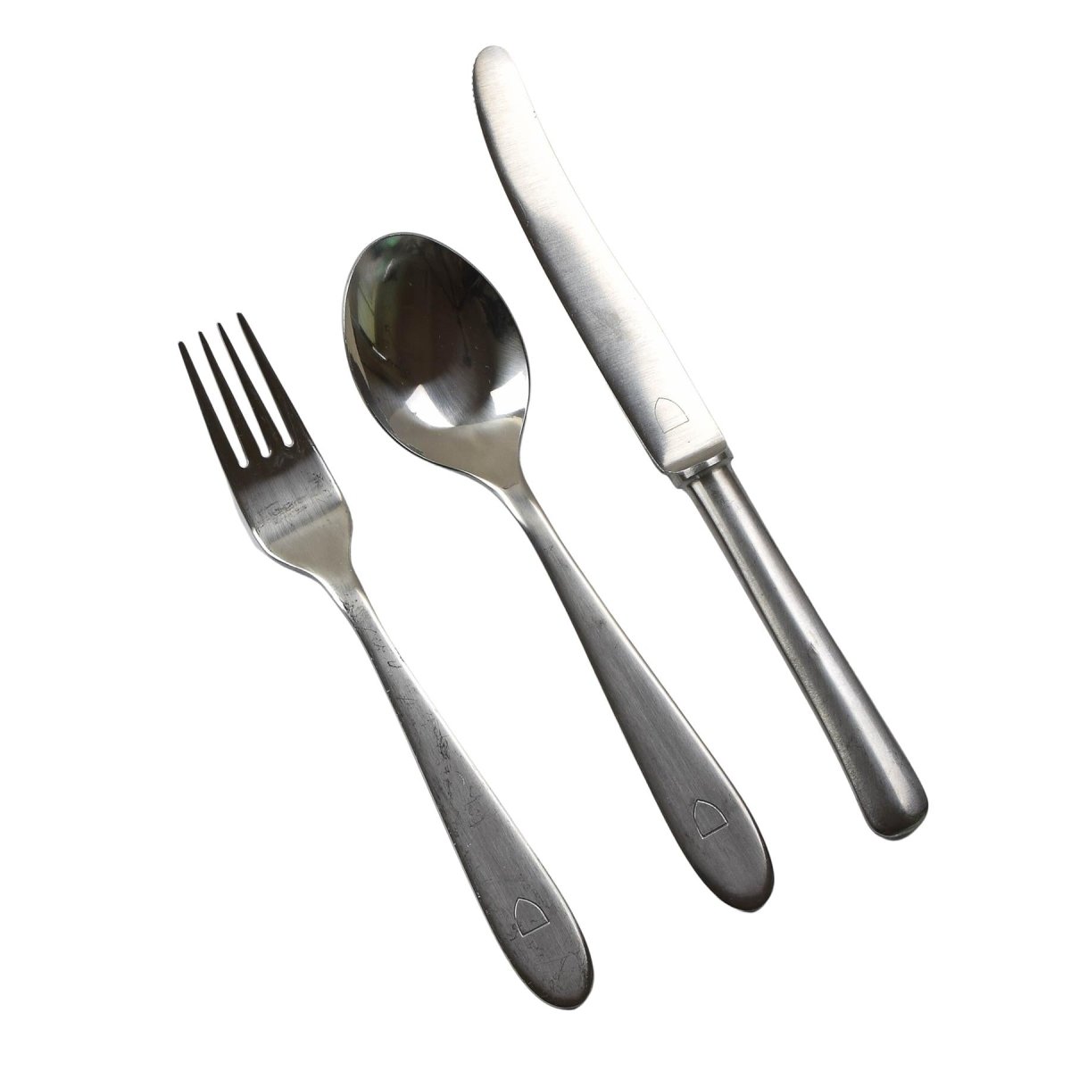 Cubiertos genuinos del ejército noruega Cuchería de acero inoxidable Utensilios Cuchería cucharada