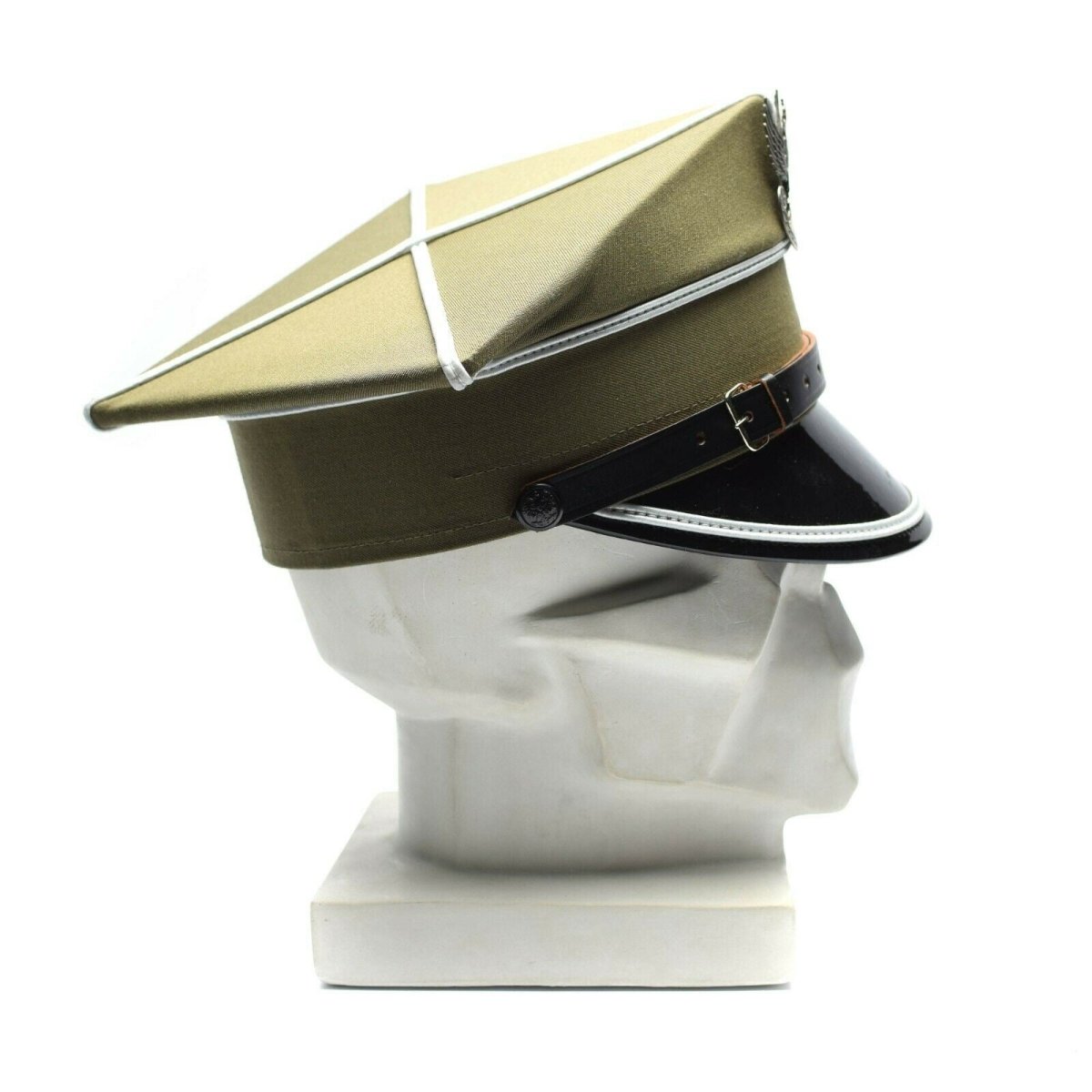 Hombo de visera militar polaco genuino Oficial del Ejército de Polonia Peaked Eagle Cockade NUEVO