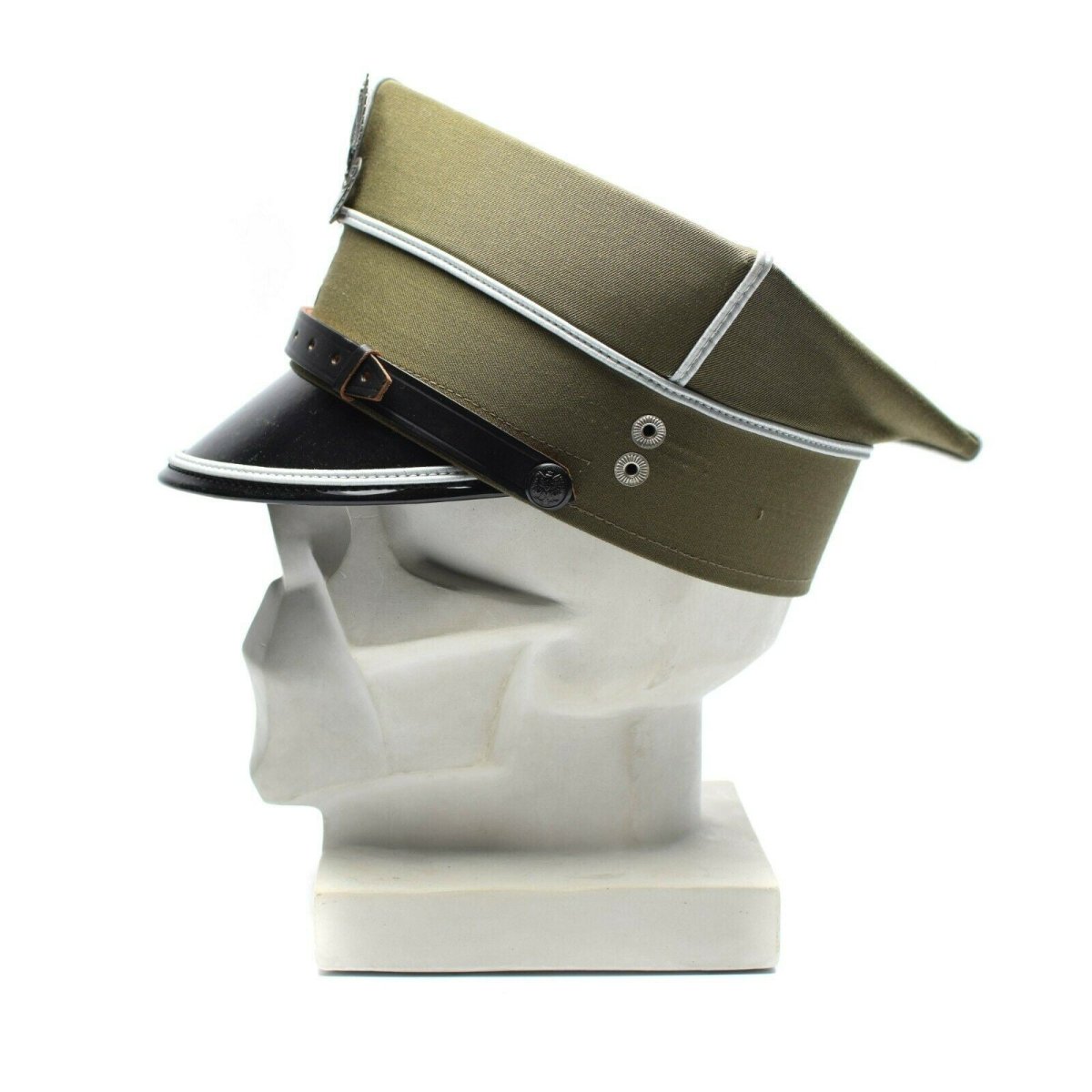 Hombo de visera militar polaco genuino Oficial del Ejército de Polonia Peaked Eagle Cockade NUEVO