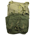 Bolsa de pan de ejército rumano genuino excedente militar lienzo de oliva havversack od nuevo