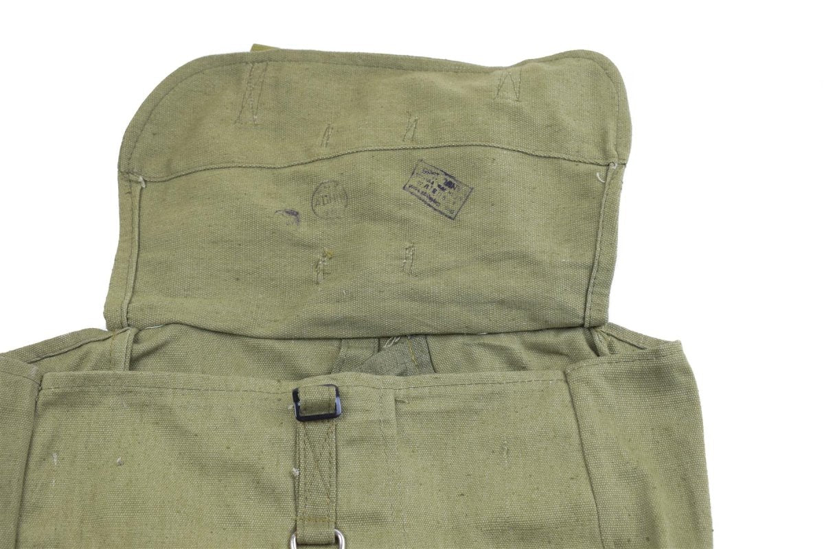 Bolsa de pan de ejército rumano genuino excedente militar lienzo de oliva havversack od nuevo