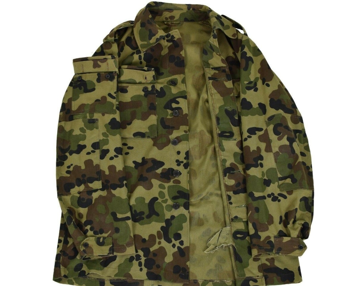 Genial genuina del ejército rumano Jacket Military BDU M93 CAMO Leaf Combate militar