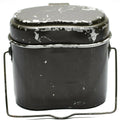 Kit de desorden del ejército rumano genuino. Bote de bolos militar de aluminio
