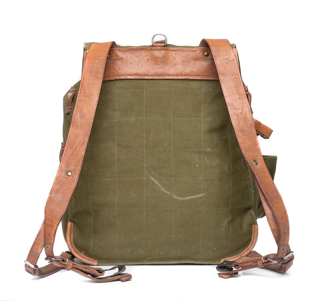 Bolsa de mochila del ejército rumano genuino excedente militar OD Correa de hombro lienzo