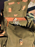 Bolsa de mochila del ejército rumano genuino excedente militar OD Correa de hombro lienzo