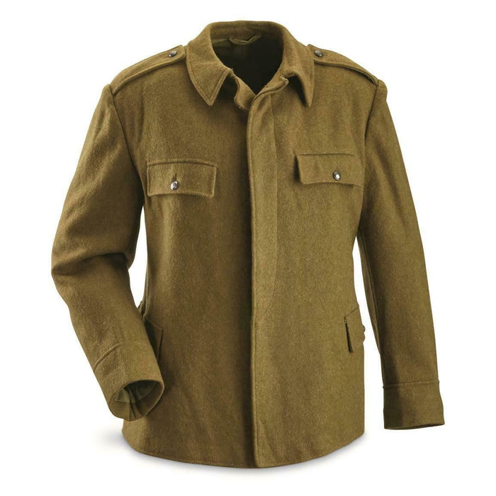 Chaqueta de lana genuina del ejército rumano combate Khaki OD - GoMilitar