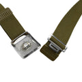 Genuino cinturón español del ejército lienzo vintage hebilla de metal cinturón formal problema militar