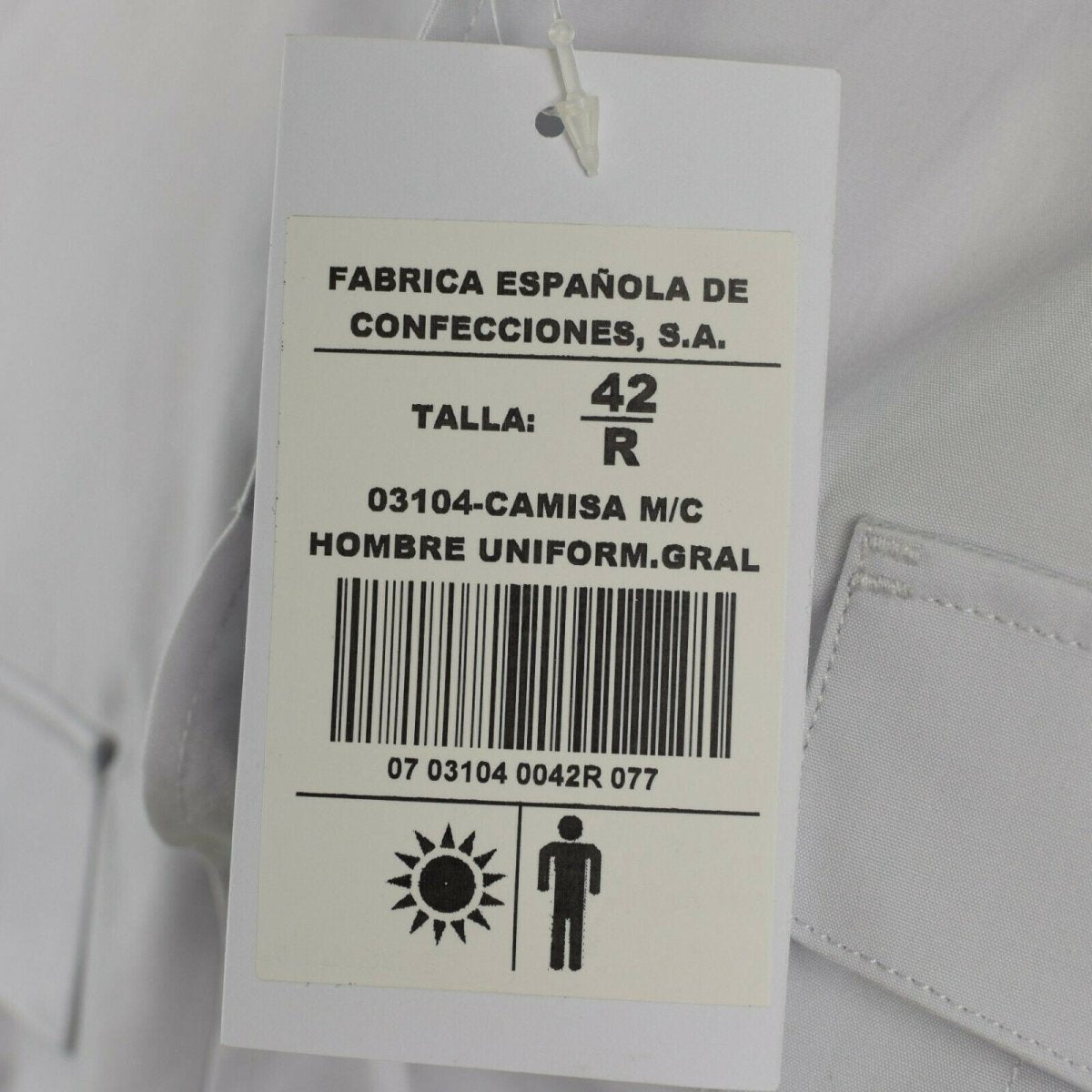 Camisa de policía española genuina camisa gris militares de mangas cortas nuevas