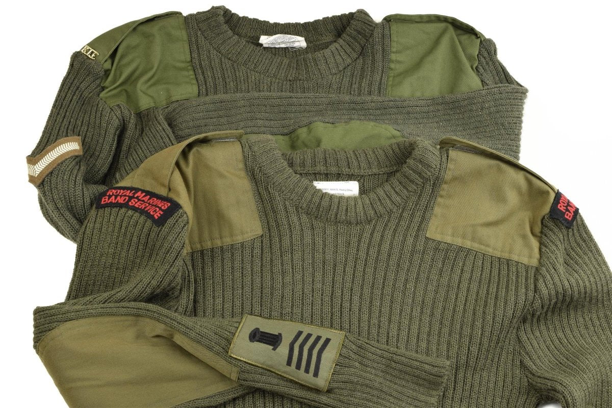 Suéter genuino comando del ejército británico comando de lana de oliva verde