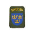 Genuino bucle de ropa de parche del ejército de Suecia y Hood Sweden Militares tres coronas