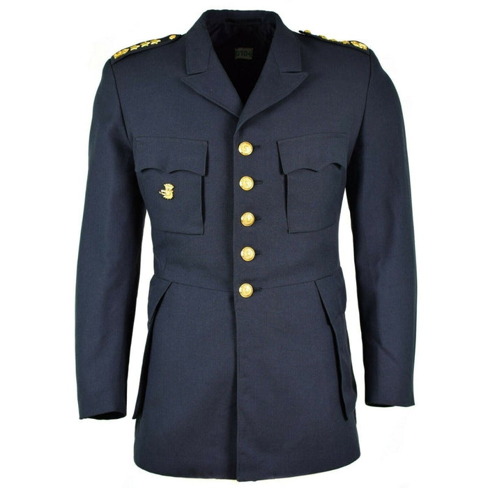Genuino uniforme de desfile azul de infantería del ejército sueco chaqueta de vestir militar de Suecia - GoMilitar