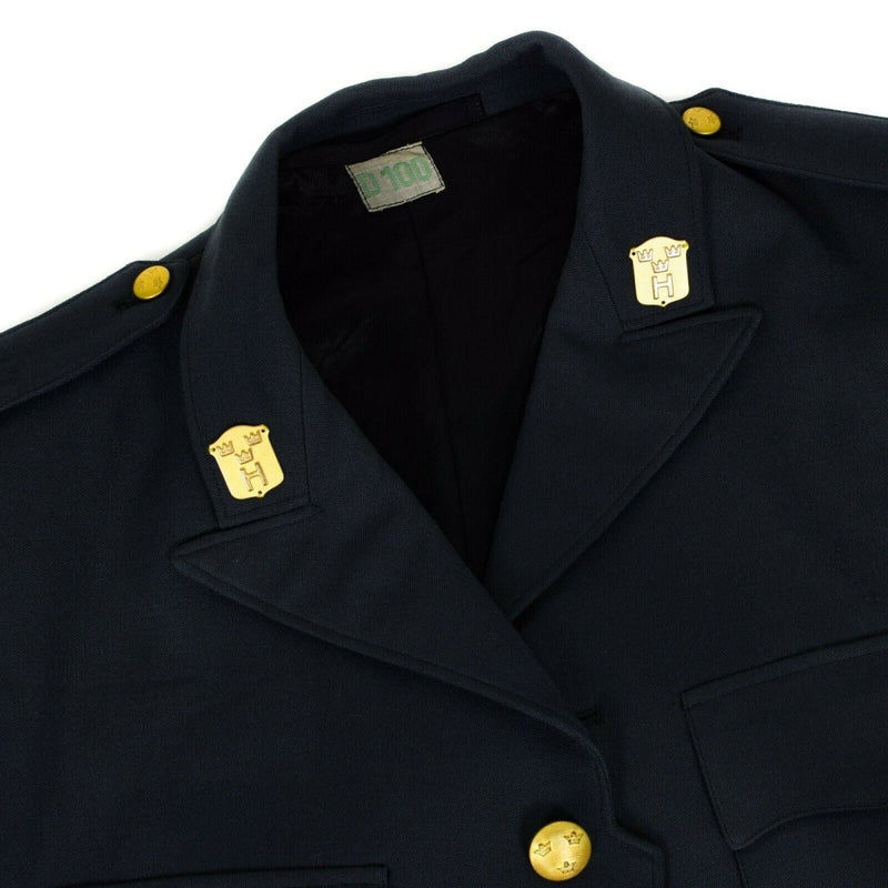 Genuine Swedish army infantry blue parade uniform Sweden military dress jacket - GoMilitar