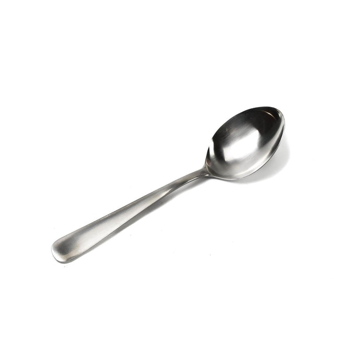 Auténtica cuchara sopera de acero inoxidable del ejército sueco, excedente militar, utensilio coleccionable nuevo y duradero.
