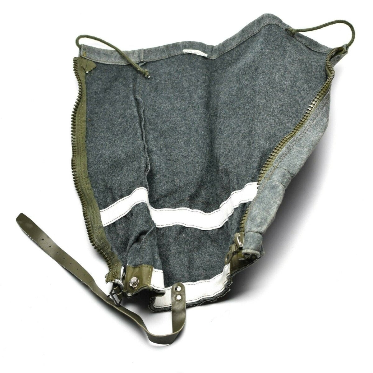 Gaiters del ejército suizo genuino lana Montañas grises Servicio de excursión Excedente militar