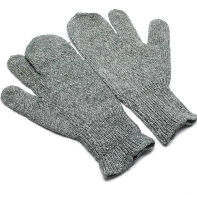 Genuine Swiss army military gloves Liners wool warmers trigger mittens military - GoMilitar
