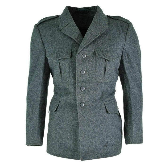 Chaqueta de lana genuina del ejército suizo Uniforme militar suizo gris - GoMilitar