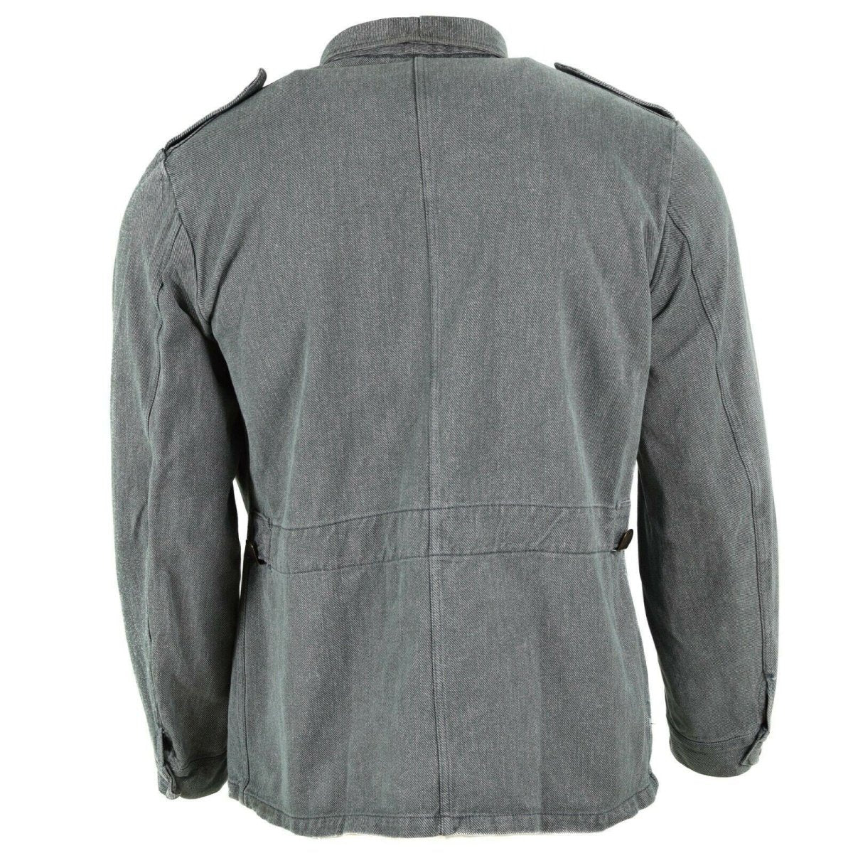 Jaqueta de trabajo del ejército suizo genuino chaqueta militar de mezclilla gris vintage excedente