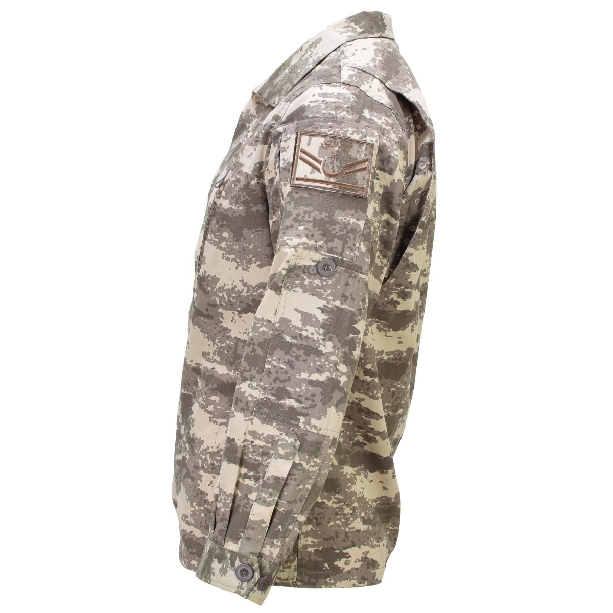 Genú de la chaqueta de uniforme original turco Ripstop Codos reforzados M2021 CAMO