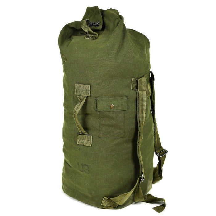 Bolsa de lona genuina del ejército de EE. UU., saco militar grande de color verde oliva, paquete de saco marino de lona - GoMilitar