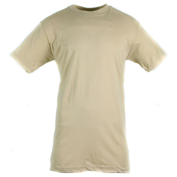 Camiseta genuina del ejército estadounidense Camisa de algodón peinado caqui manga corta militar NUEVO - GoMilitar