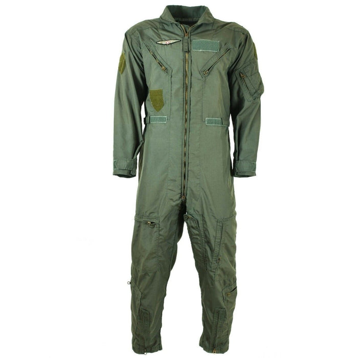 Genuino traje de vuelo militar USAF CWU-27/P Overol resistente al fuego verde - GoMilitar
