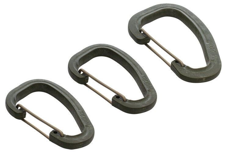 Genuine Wildo Accessory Carabiner Set OD 3pcs Lightweight sturdy clips - GoMilitar