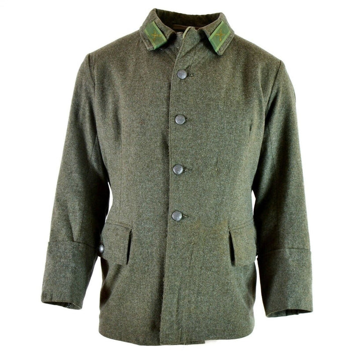 Genuina chaqueta de uniforme de lana del ejército sueco vintage de la Segunda Guerra Mundial M39 1940 gris militar - GoMilitar