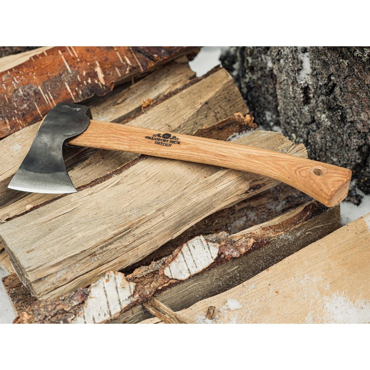 Gransfors 415 Hatchet Bushcraft Axe salvaje de acero carbono Hickory Mader Many