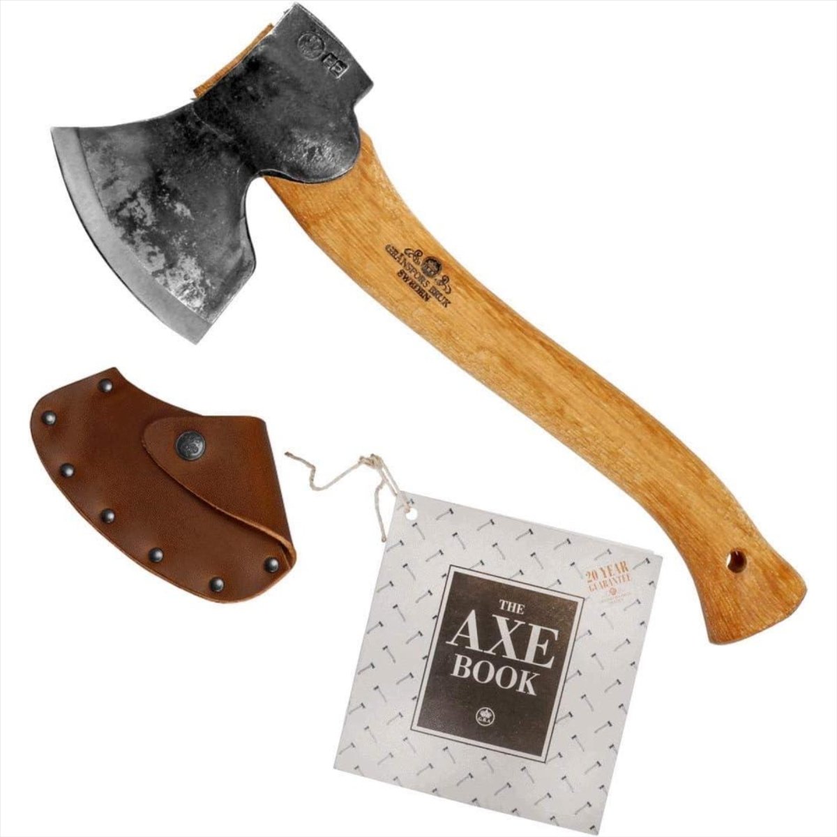 Gransfors Bruk - Hacha para tallar, hacha de carpintería forjada a mano, funda de cuero