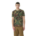 Helikon-Tex Camiseta clásica de manga corta de ajuste relajado de algodón Woodland Camo