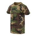 Helikon-Tex Camiseta clásica de manga corta de ajuste relajado de algodón Woodland Camo