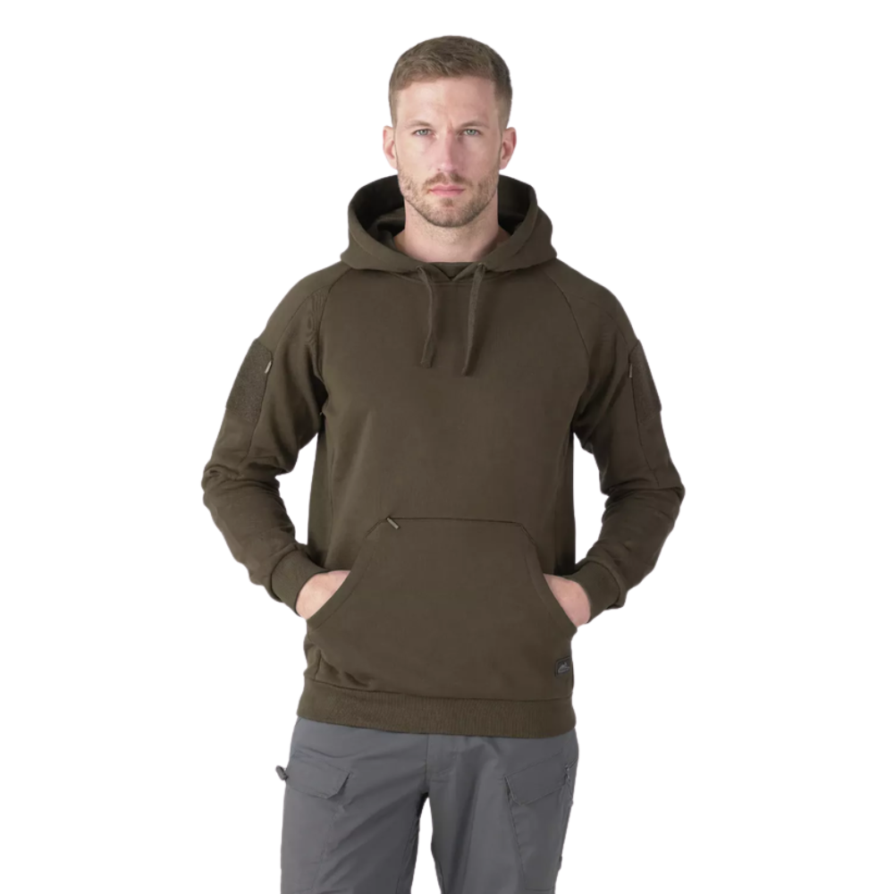 Helikon-Tex Urban Sudadera con capucha Lite Kangaroo Tactical Mezcla de algodón para exteriores Verde