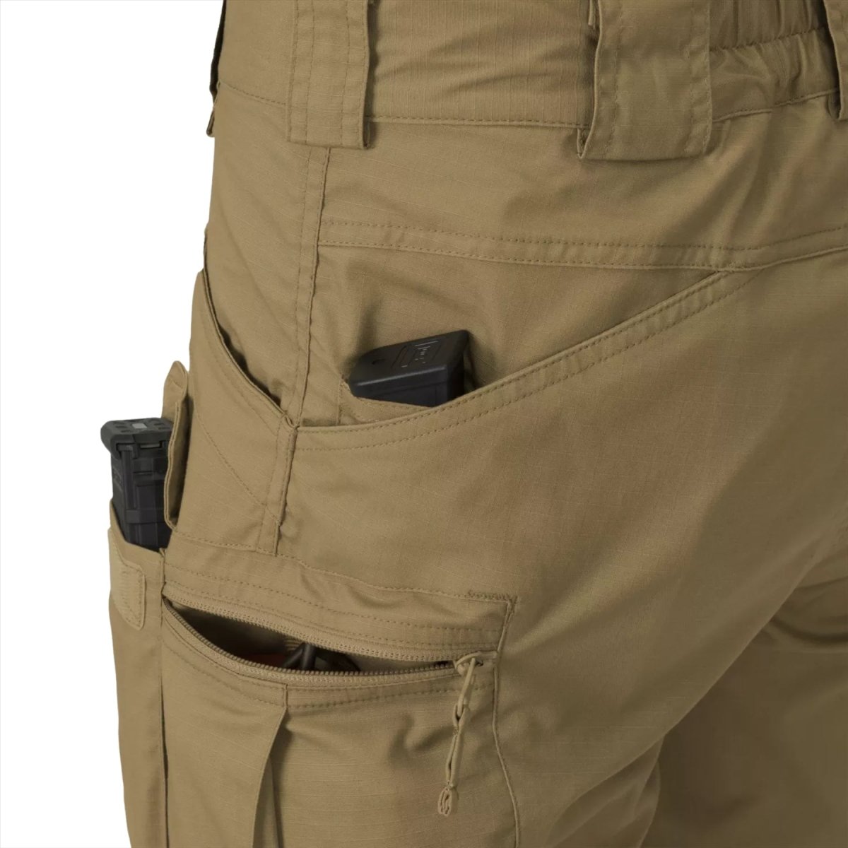 Helikon-Tex Pantalones cortos tácticos urbanos Bolsillos cargo PolyCotton Ripstop Negro