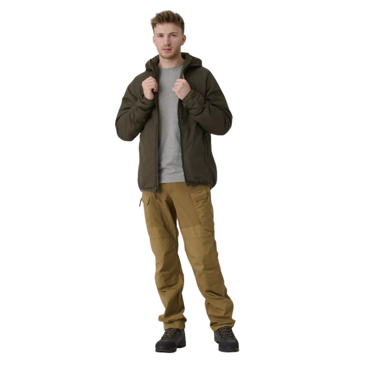 Helikon-Tex Wolfhound Chaqueta con capucha Nylon Windpack aislado Woodland Camo