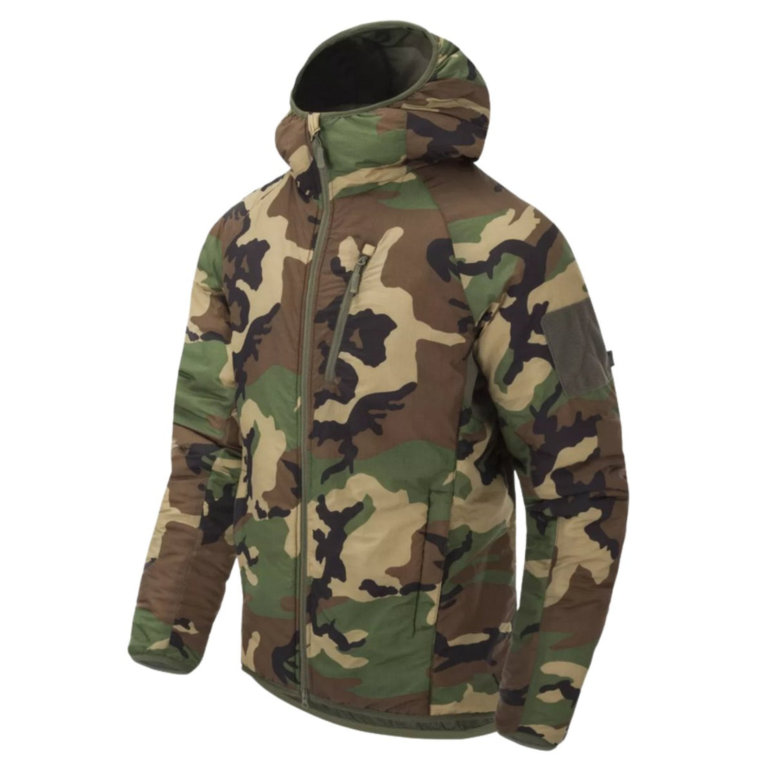 Helikon-Tex Wolfhound Chaqueta con capucha Nylon Windpack aislado Woodland Camo